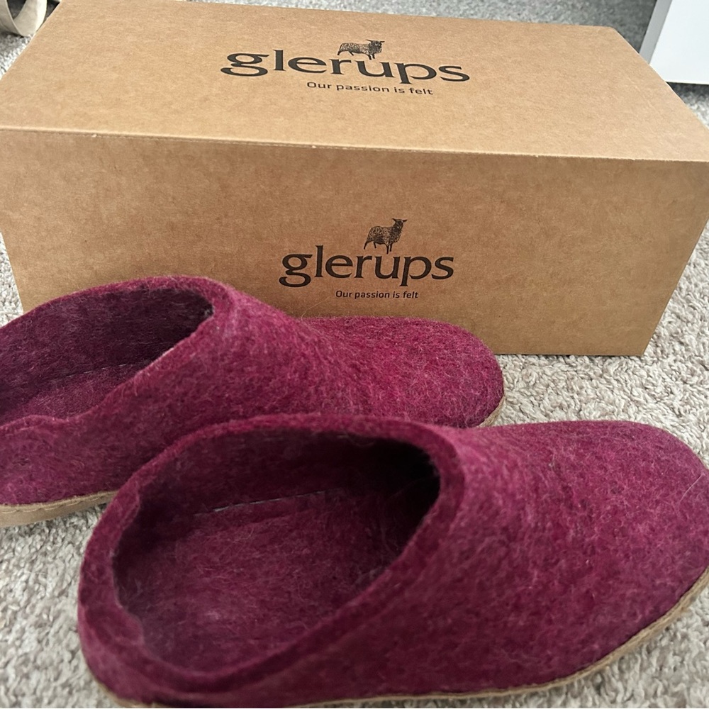 Glerups slippers Cranberry